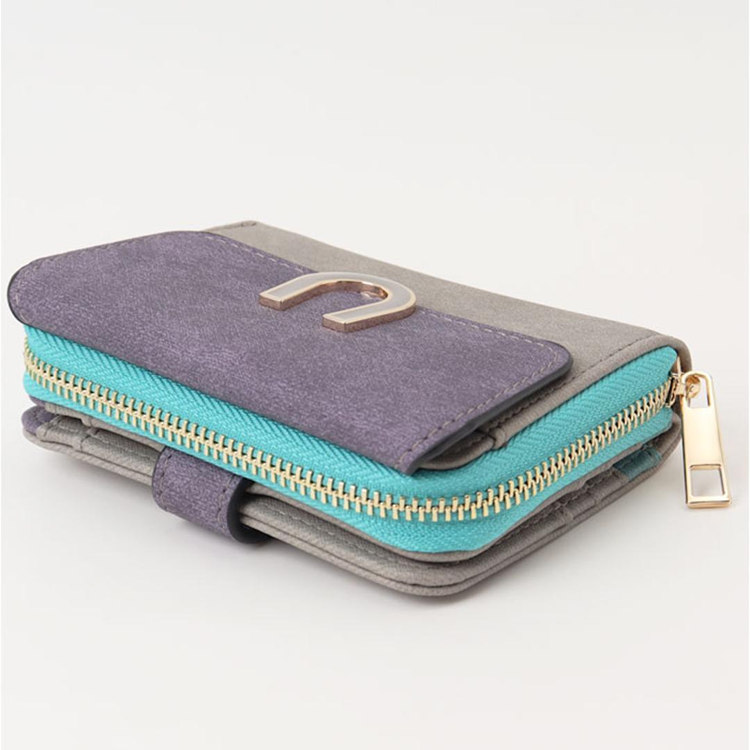 ラムモード 二つ折り財布 財布 37891t 通販 2つ折り財布 折り財布 さいふ サイフ お財布 レディース財布 2つ折り 二つ折り 札入れ 小銭入れ ファスナー カード入れ かわいい 可愛い レディース 女性 ギフト 贈り物 おしゃれ グレー ・