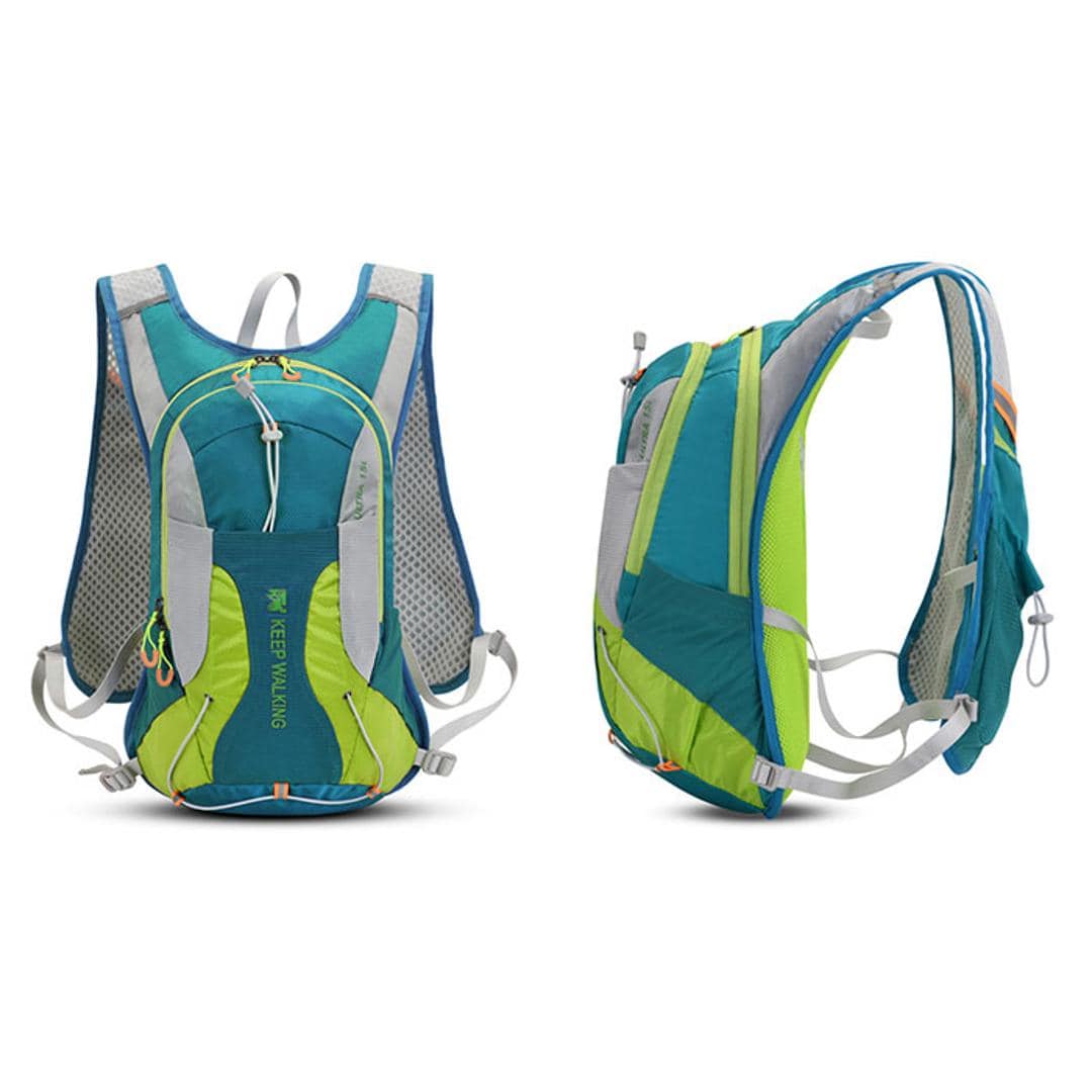 ランニング バックパック 15L 通販 サイクリングバッグ サイクリングリュック ランニングバッグ リュックサック リュック デイパック ランニングバック メンズ レディース マラソン 自転車 アウトドア ウォーキング ハイキング スポーツ ブルー ・