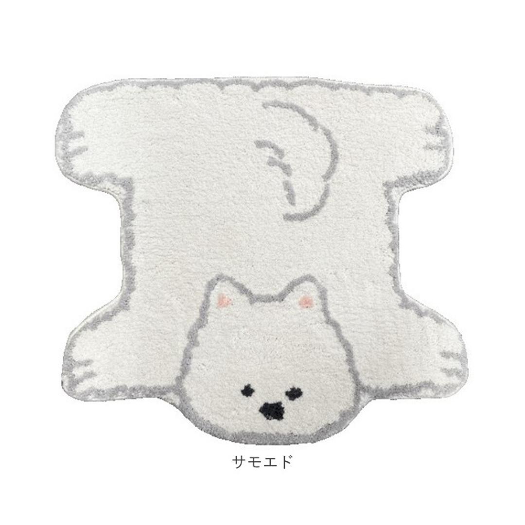 ミニマット かわいい 通販 犬のひらきマット マット ラグ 玄関マット キッチンマット 滑り止め フロアマット ドアマット ベッドサイドマット 滑り止め付 おしゃれ 可愛い グッズ 犬好き いぬ イヌ インテリア 雑貨 シュナウザー ・