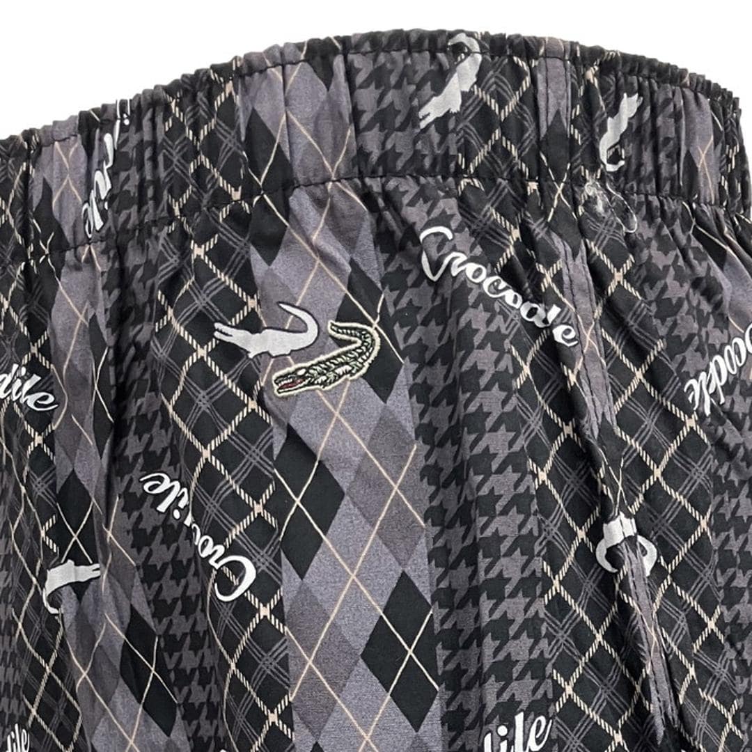 クロコダイル メンズ トランクス CROCODILE 通販 パンツ 綿100% 前開き 前あき ブランド 男性用 紳士 大きいサイズ 下着 インナー 肌着 紳士下着 おしゃれ ゆったり アンダーウェア インナーウエア メンズインナー メンズ下着 ブラック(049) Mサイズ