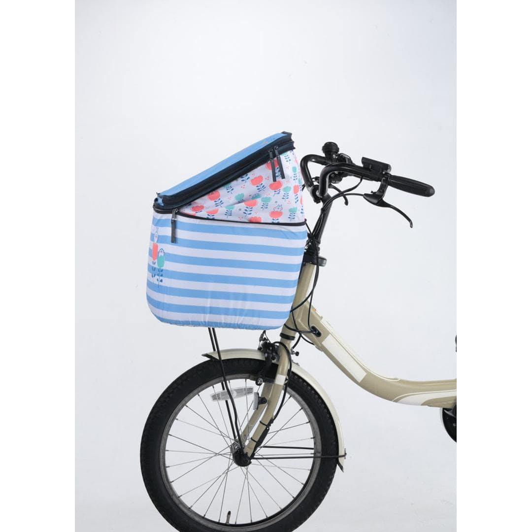 自転車 カゴカバー おしゃれ 通販 かごカバー 自転車カゴカバー 自転車かごカバー 前カゴカバー バスケットカバー かご カゴ カバー 2段式 かわいい オリンパス カナヘイ ピスケとうさぎ サイクリング 自転車用アクセサリー スポーツ 花畑 ・