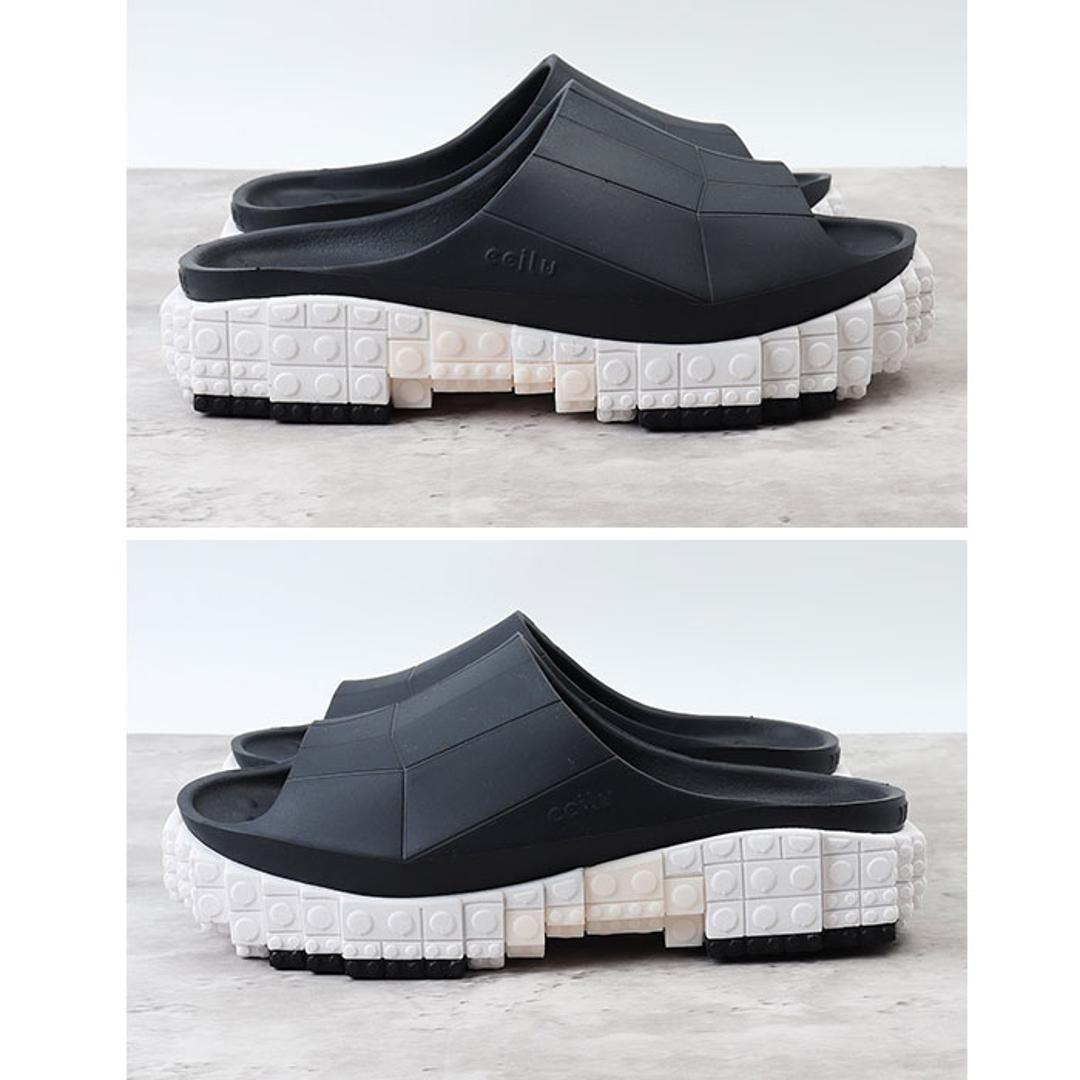 ccilu チル サンダル 厚底 通販 室内履き 外履き メンズサンダル レディースサンダル 厚底サンダル 軽い 軽量 疲れにくい 衝撃吸収 防滑 メンズ レディース 男女兼用 春 夏 PANTOO FOREST XP ユニセックス BLACK/Z-WHT 23cm