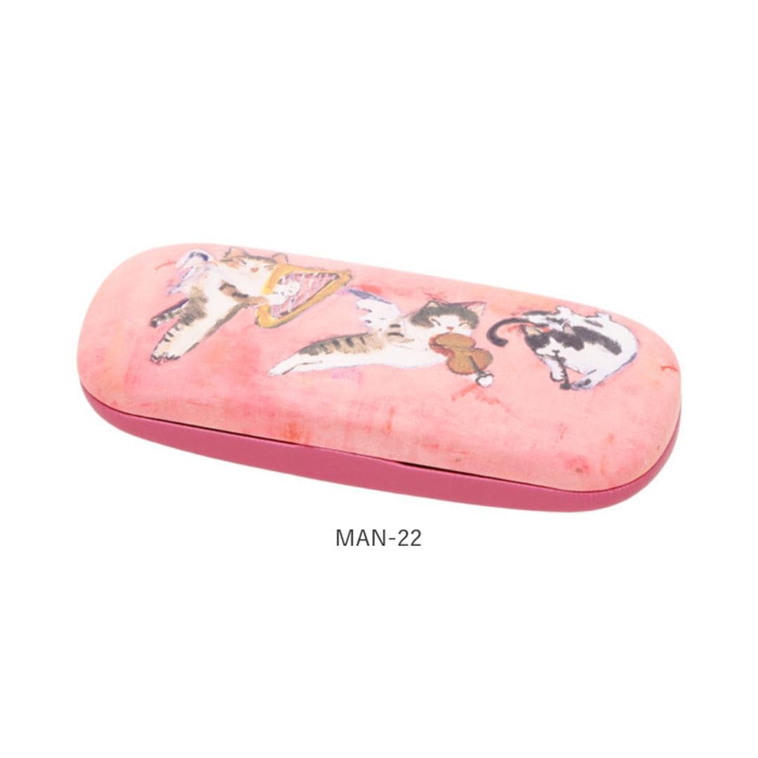 メガネケース おしゃれ 通販 眼鏡ケース めがねケース マンハッタナーズ Manhattaner's セミハード 猫 ねこ ネコ レディース 大人 かわいい 久下貴史 マグネット式 敬老の日 母の日 ギフト 眼鏡小物 小物 雑貨 MAN-22 ・