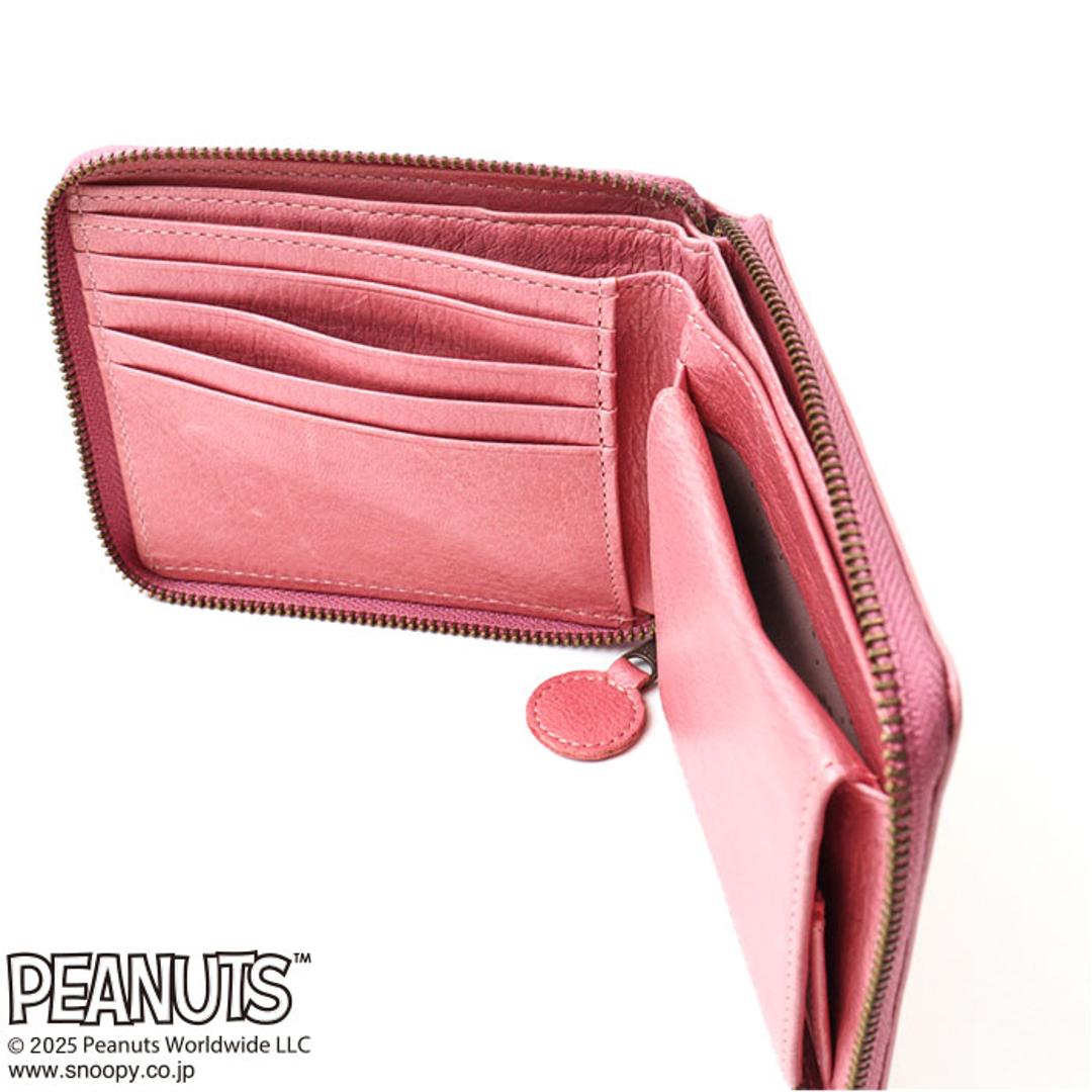 スヌーピー 財布 PEANUTS 7347 通販 二つ折り財布 二つ折り 2つ折り財布 さいふ サイフ お財布 おさいふ レディース ラウンドファスナー おしゃれ 大人かわいい SNOOPY 可愛い 高校生 中学生 シンプル 小銭入れあり レディース財布 BLUE ・