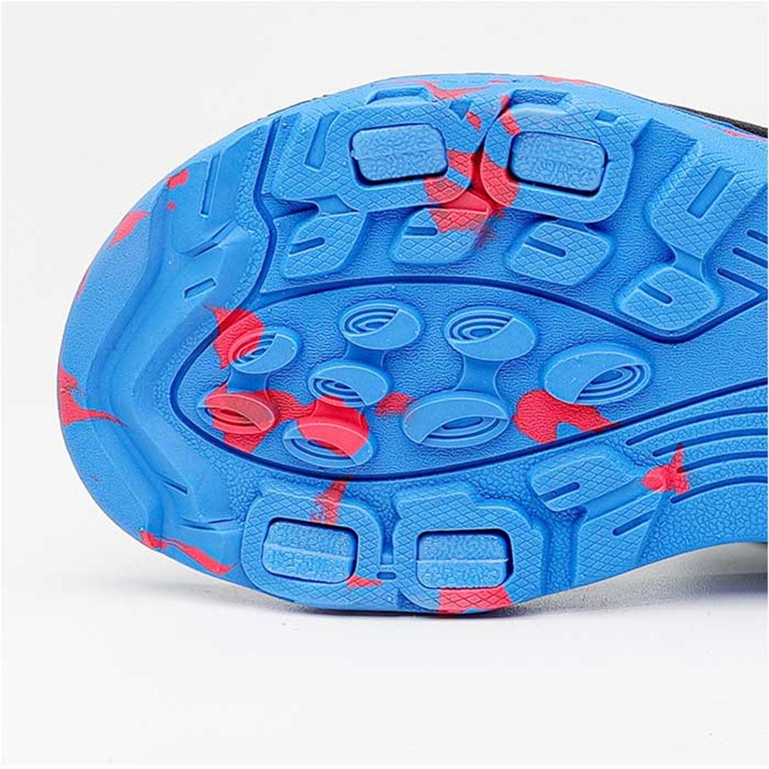 キッズ サンダル 男の子 通販 スポーツサンダル キッズサンダル シューズ 靴 くつ クツ スポサン 履きやすい おしゃれ 子供 子ども こども 子供用 男子 男児 子供靴 子供くつ ボーイズ 小学生 アウトドア 川遊び 水遊び 歩きやすい 夏 サマー ブラック×ブルー 【即日発送】28(17.5cm)