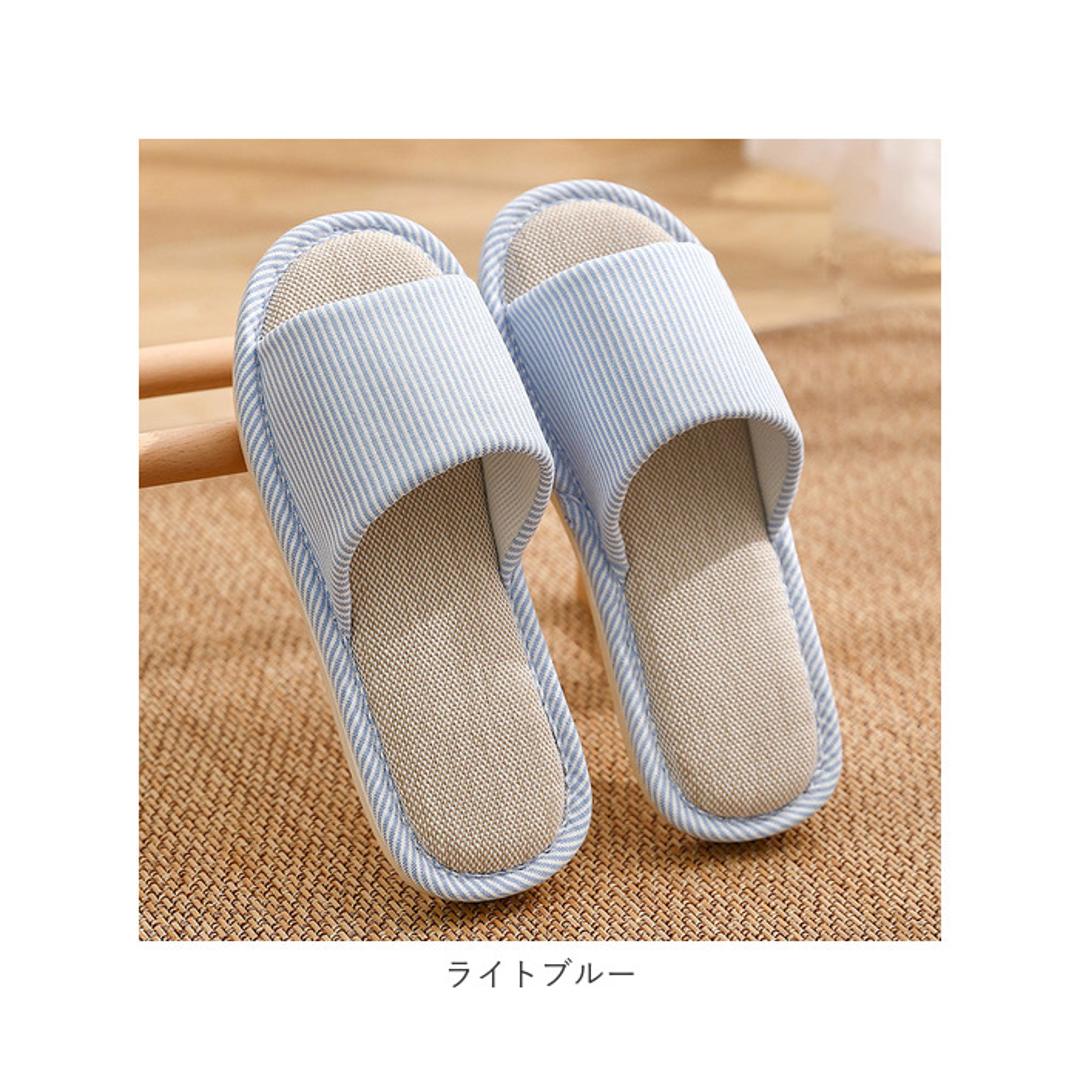 リネン スリッパ 通販 ルームシューズ 室内履き サンダル 部屋履き ルームスリッパ 夏用 室内 メンズ レディース 来客用 来客 かわいい 春夏 春 夏 秋 滑り止め 履きやすい 歩きやすい 前あきスリッパ 生活雑貨 日用品雑貨 ローズ 【即日発送】36-37(23cm)