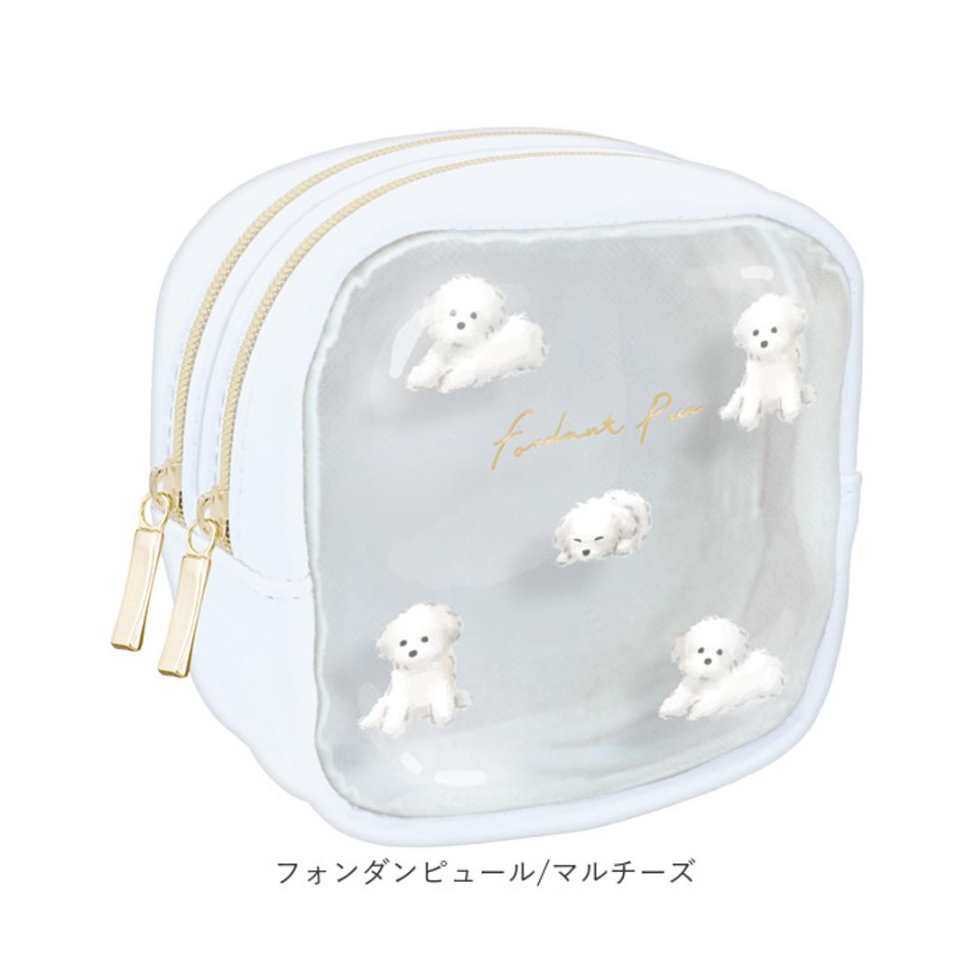 クーリア ポーチ ミニポーチ 通販 化粧ポーチ コスメポーチ ダブルファスナー メイクポーチ ミニサイズ 小物入れ 小さめ レディース 女性 女の子 コンパクト リップ 化粧品 可愛い かわいい おしゃれ オシャレ 持ち運び 旅行 ギフト 贈り物 イヤホン フォンダンピュール/チワワ ・