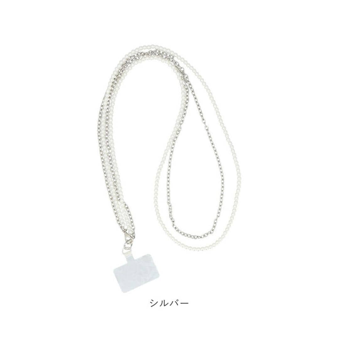 スマホストラップ ショルダー 通販 スマホショルダー スマホ ストラップ チェーンストラップ のみ スマートフォンストラップ ショルダーストラップ チェーン レディース 大人 かわいい おしゃれ 斜めがけ 400277 スマートフォンアクセサリー ブラック ・