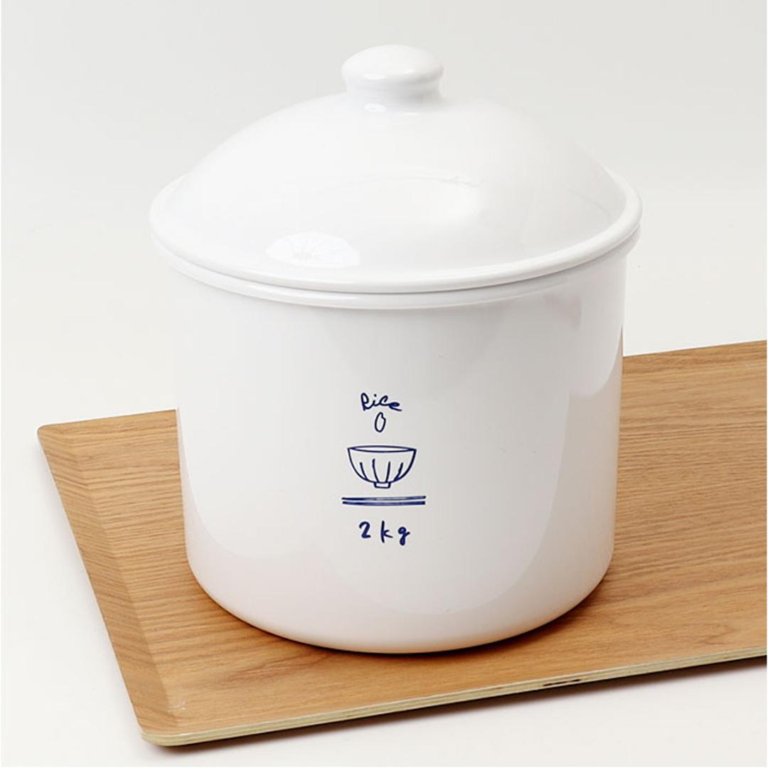 米びつ おしゃれ 2kg 通販 日本製 米櫃 2キロ ライスストッカー 米 保存容器 キャニスター お米 保存 食品保存容器 冷蔵庫 野菜室 密閉 コンパクト RICE CAN ライスカン SO-Q STYLE ソーキュースタイル キッチン用品 ホワイト ・