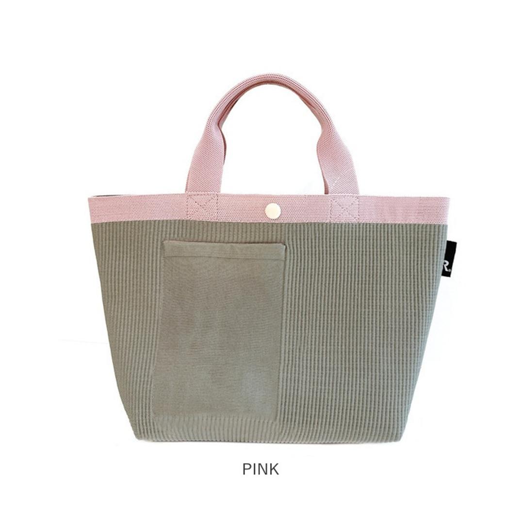 ルートート トートバッグ ROOTOTE 1035 通販 トートバック 小さめ レディース 通学 通勤 手提げバッグ 手提げ袋 手提げかばん 手提げカバン 手提げ鞄 おしゃれ シンプル 無地 配色 ニット 大人 かわいい 自立 R-full DELI デリ BLACK ・