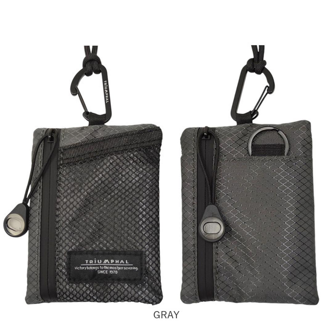 ネックポーチ 通販 ミニネックポーチ ナイロンメッシュ 男女兼用 ポーチ マルチポーチ 財布 パスケース 軽量 軽い コンパクト 小銭ケース ミニウォレット メンズ レディース マルチケース おしゃれ かわいい アウトドア キャンプ ギフト 贈り物 BLACK ・