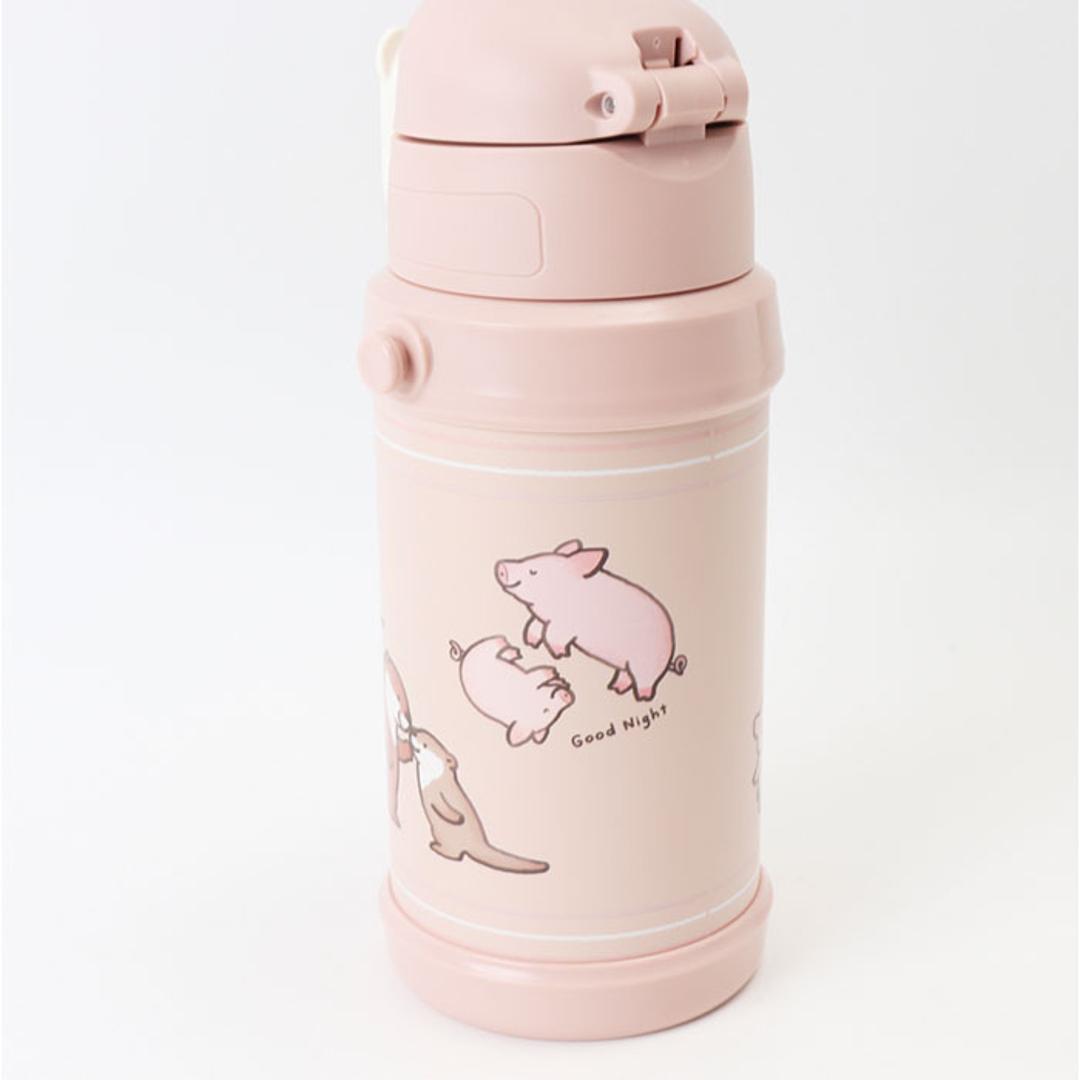 Reach Will ボトル 保冷 キッズ RYI-KS60 通販 水筒 ステンレスボトル ステンレス製ボトル ワンタッチ リーチウィル 子供 子ども こども 男の子 女の子 ステンレス製 小学生 幼稚園 保育園 キッチン用品 ギフト 贈り物 イヌとネコ ・