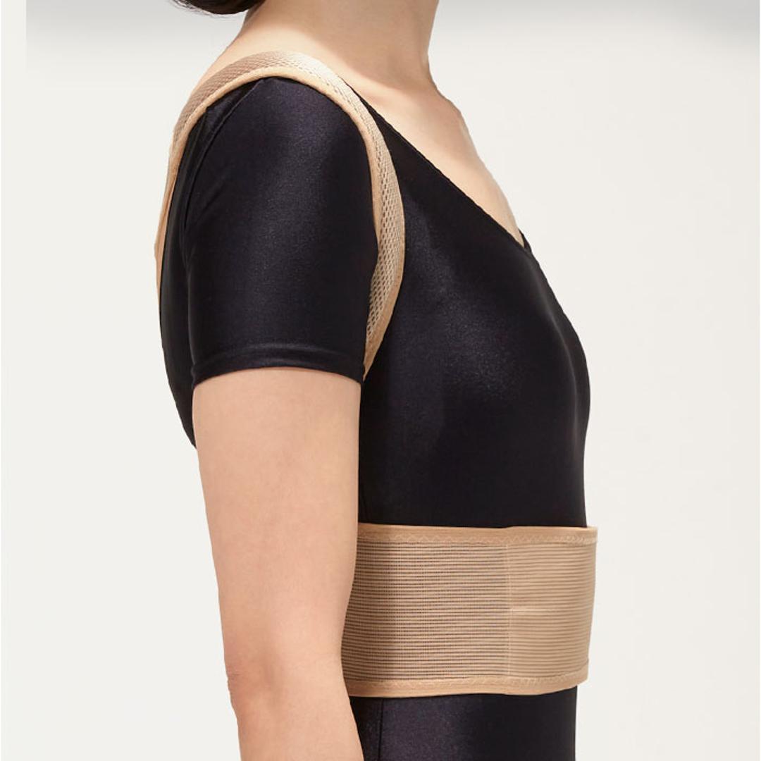 肩甲骨ストレッチベルト 通販 サポーター 姿勢 レディース メンズ ストレッチ 伸縮 背中サポーター デスクワーク 肩 背中 サポート 男女兼用 ベルト スポーツ 運動 フィット クッション性 メッシュ 簡単装着 動きやすい ギフト 贈り物 ベージュ Mサイズ