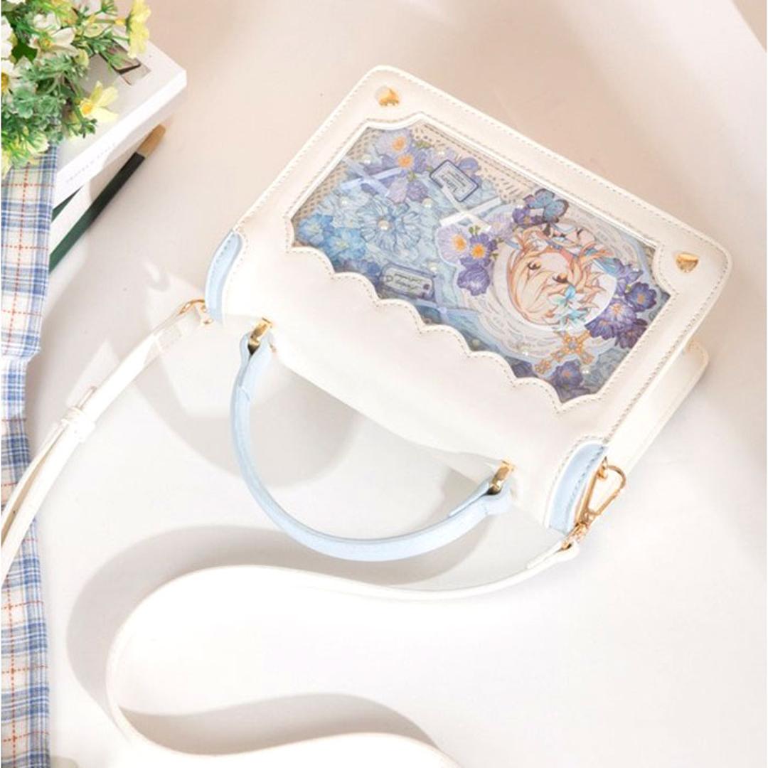 痛バッグ ショルダーバッグ 斜めかけ 通販 痛バック 痛ショルダー ハンドバッグ ハンドバック ショルダーバック ショルダー ななめ掛け 痛バ 推し活バッグ 推し活バック クリアバッグ クリ ピンク×ホワイト ・