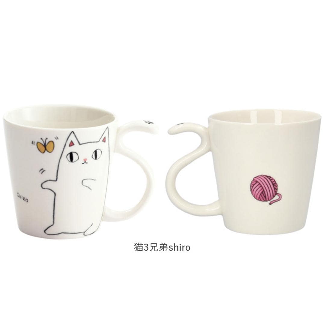 にゃん屋 猫3兄弟 マグカップ 通販 日本製 マグ カップ コップ 湯呑 湯呑み 湯飲み しっぽ 猫柄 ネコ柄 食器 可愛らしい キッチン雑貨 かわいい 可愛い キャラ キャット キュート お祝い 記念品 ギフト 贈り物 生活雑貨 猫3兄弟kuro ・