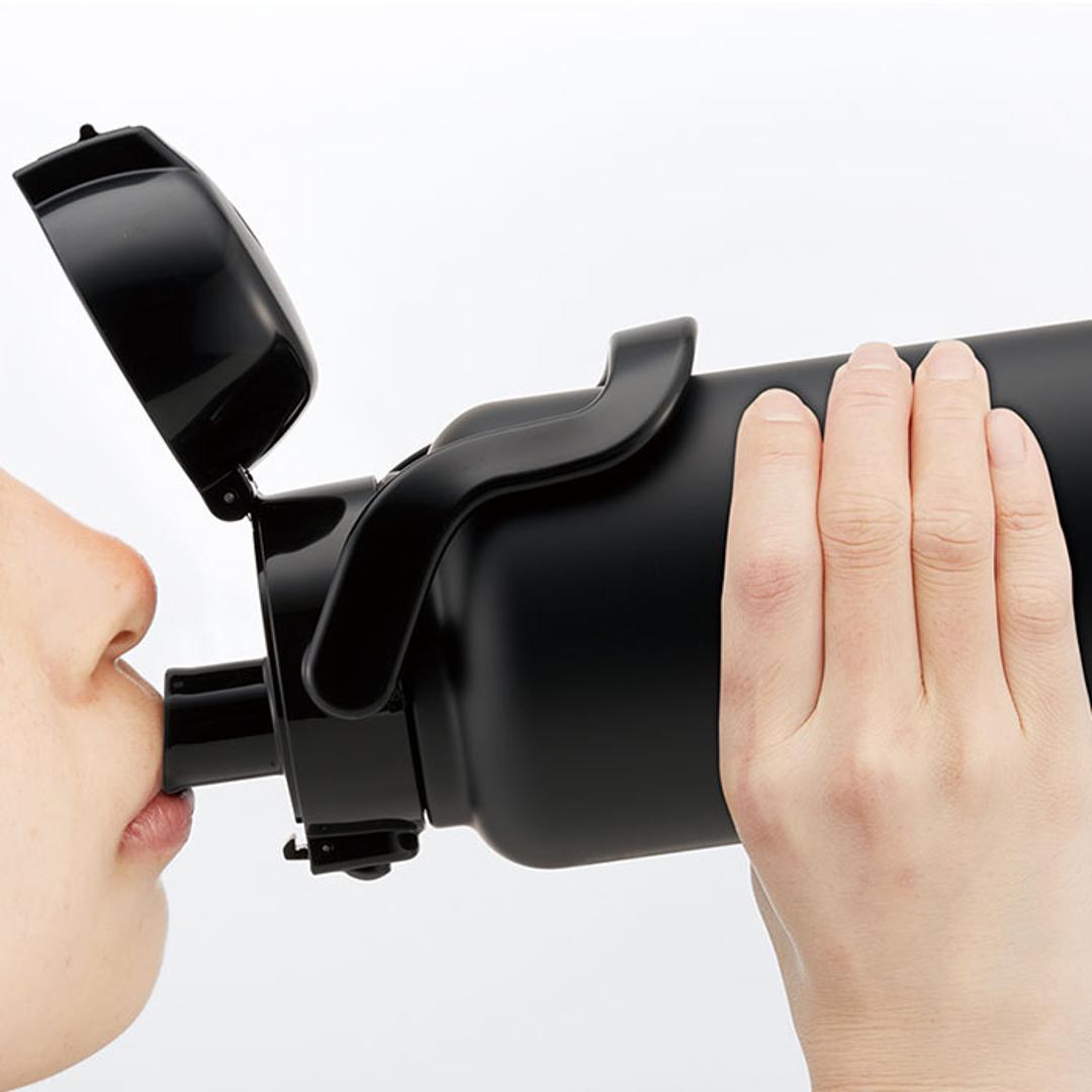 スケーター 水筒 ハンドル付き std10h 通販 ハンドル 1リットル Skater 1000ml マグ 1l ステンレスボトル マイボトル 魔法瓶 ボトル 保冷専用 直飲み ワンタッチ ステンレス 大人 子供 大容量 タンブラー おしゃれ お弁当グッズ ブラック ・