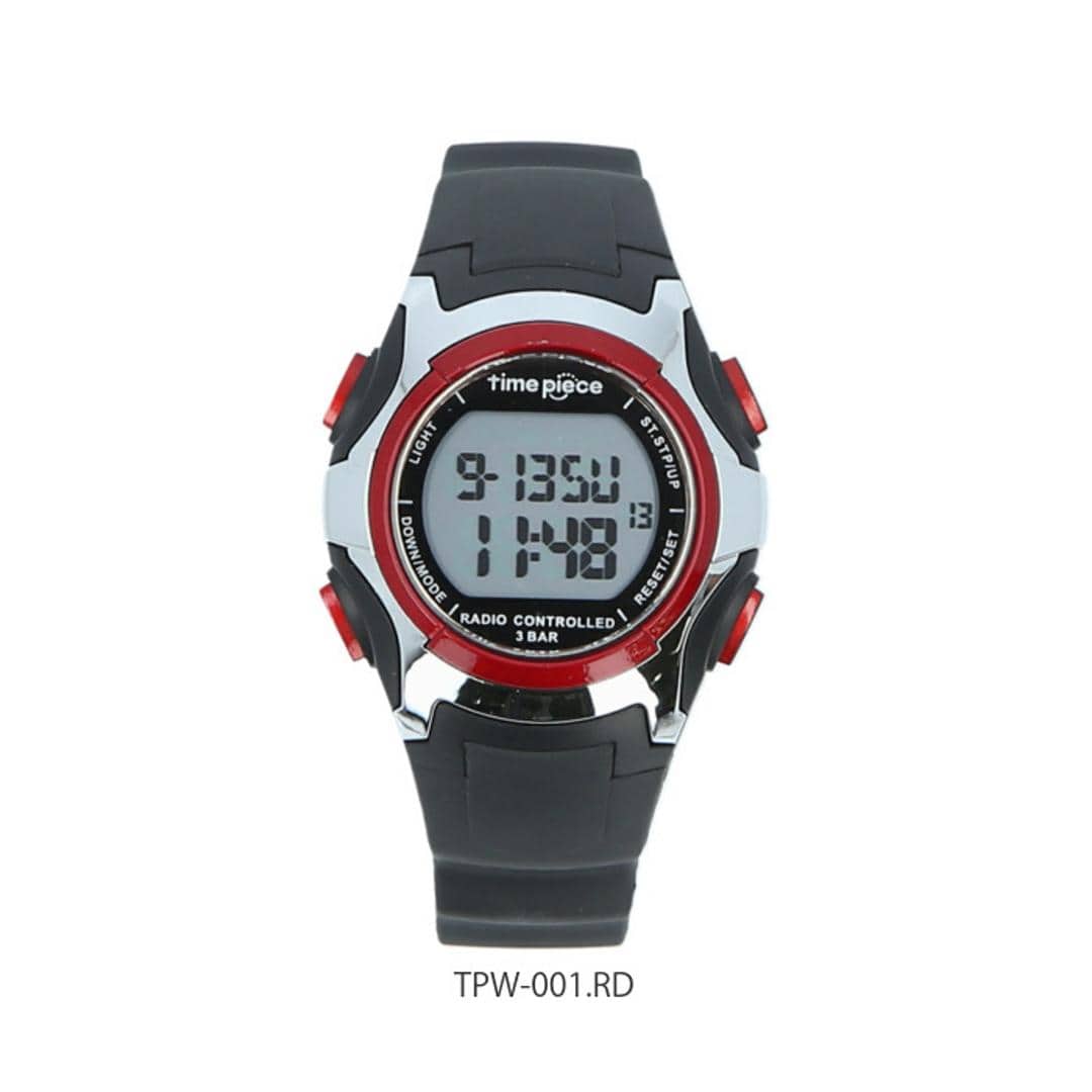 腕時計 メンズ ソーラー 電波 通販 生活防水 シンプル デジタル 電波時計 多機能 男の子 男子 男性 通勤 スポーツ ランニング 男女兼用 中学生 高校生 リストウォッチ time piece タイムピース TPW-001 TPW-002 TPW-001.GM ・