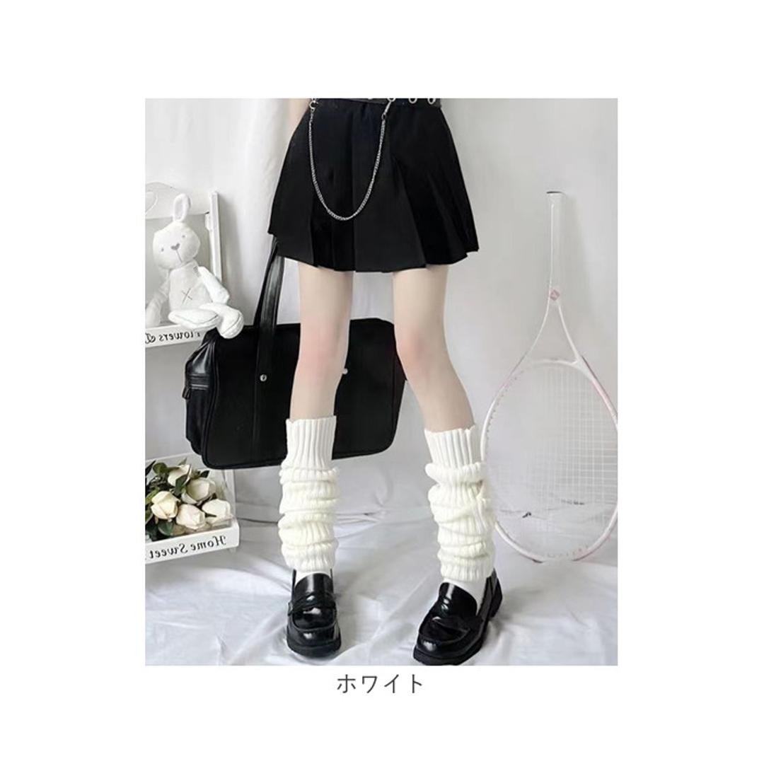 レッグウォーマー 45cm 通販 ニットレッグウォーマー レッグ ウォーマー レッグウオーマー レッグウェア 足首ウォーマー ニット diamond hearts ダイヤモンドハーツ レディース 靴下 ソックス ルーズソックス 防寒 秋冬 冷え対策 ブラック ・