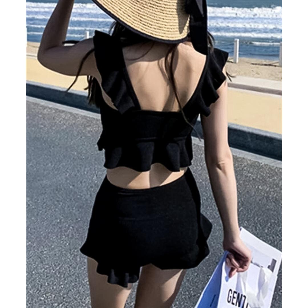 水着 レディース セパレート 通販 ダイヤモンドハーツ swm-0010 Diamond Hearts タンキニ ビキニ ツーピース スイムウェア ショートパンツ 20代 30代 おしゃれ かわいい ママ水着 フリル シンプル 大人 可愛い 無地 女性用 レッド系その他 Mサイズ