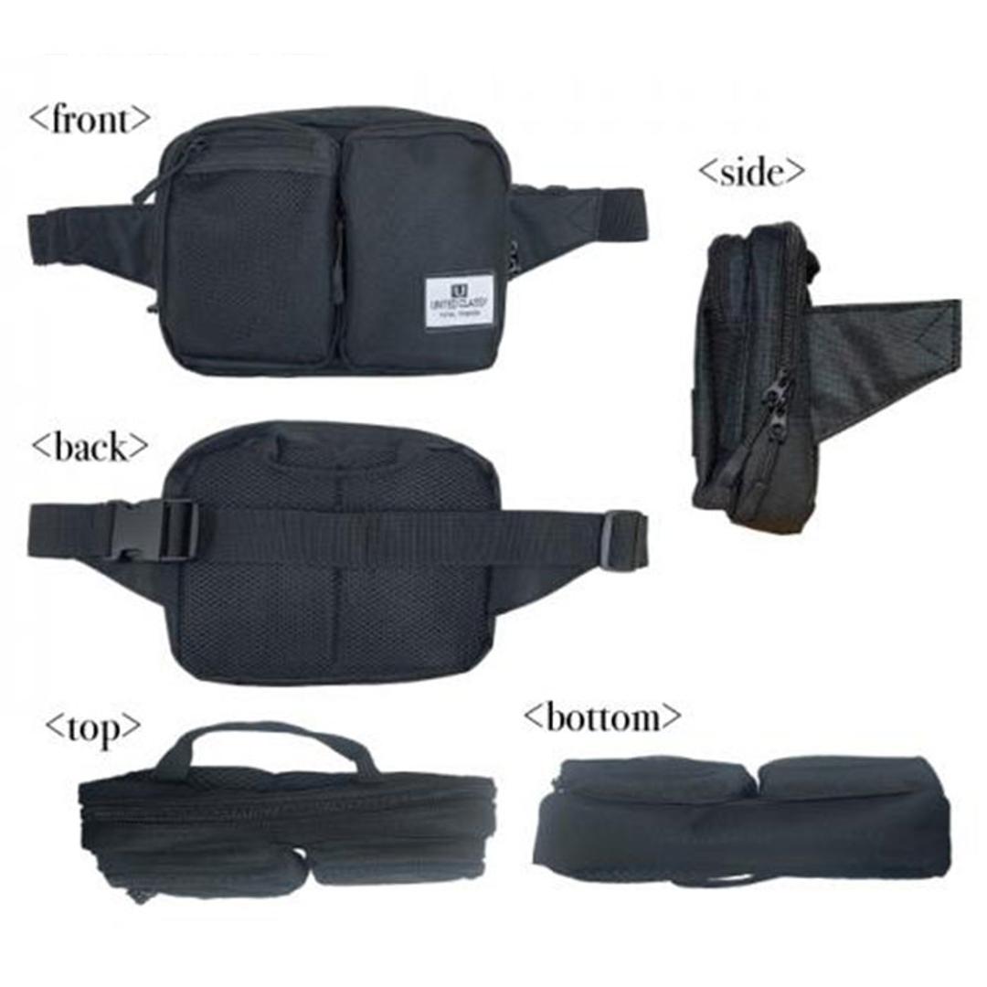 UNITED CLASSY ボディバッグ 9238 通販 ボディバック ボディーバッグ ボディーバック ウエストバッグ ウエストバック 鞄 バッグ バック ユナイテッドクラッシー 収納 シンプル 無地 カジュアル メンズ レディース 男女兼用 ブラック ・