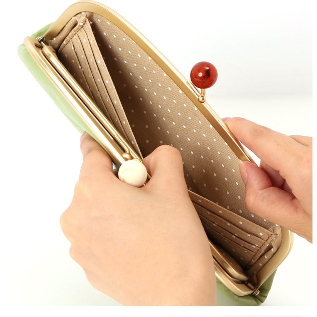 ズッケロフィラート 財布 通販 ブランド レディース 本革 革 zucchero filato 58057 がま口長財布 レザー カウレザー おしゃれ かわいい サライ 日本製 母の日 プレゼント ギフト ピンク ・