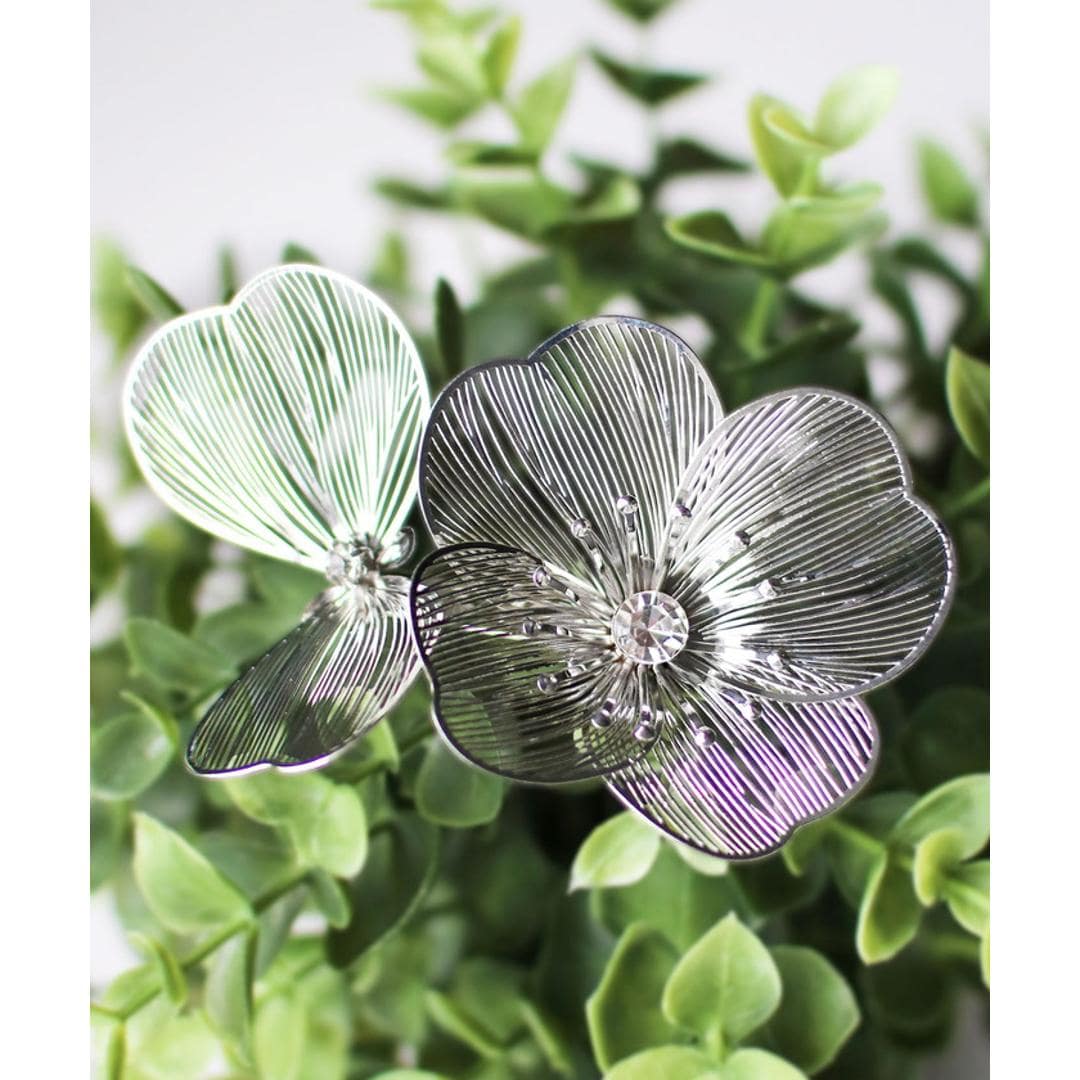 Rora ヘアクリップ キッズ 通販 グラシア ヘアークリップ 髪どめ 髪留め ヘアアクセサリー 髪飾り お花 フラワー 子供 女の子 大人っぽい 卒園式 入学式 結婚式 発表会 可愛い おしゃれ かわいい 子ども用アクセサリー キッズファッション ゴールド ・