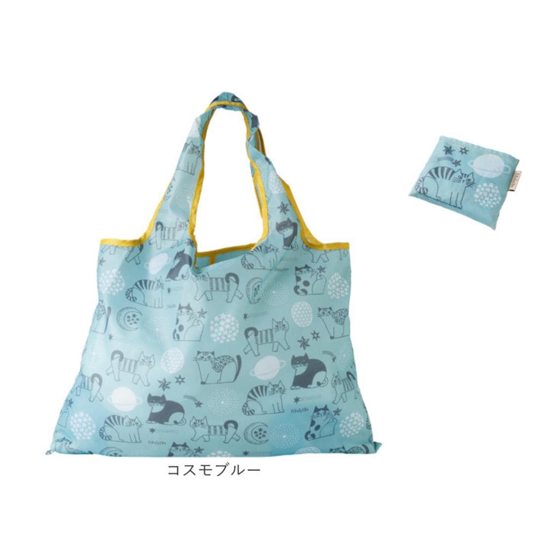 fikalycka エコバッグ フィーカリュッカ 通販 エコバック マイバッグ マイバック レディース 折りたたみ かわいい 2way マチ広 マチ付き コンパクト 可愛い おしゃれ 猫グッズ ネコ ねこ グッツ fika lycka 男女兼用バッグ フルーツグレー ・