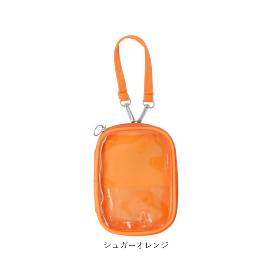 q-lia クーリア アクスタケース Mサイズ 通販 アクスタ アクリルスタンドケース マルチケース ポーチ ミニポーチ 収納ケース 収納 M キーホルダー 持ち運び クリア 透明 推し活 推し 推し色 ペールブルー ・