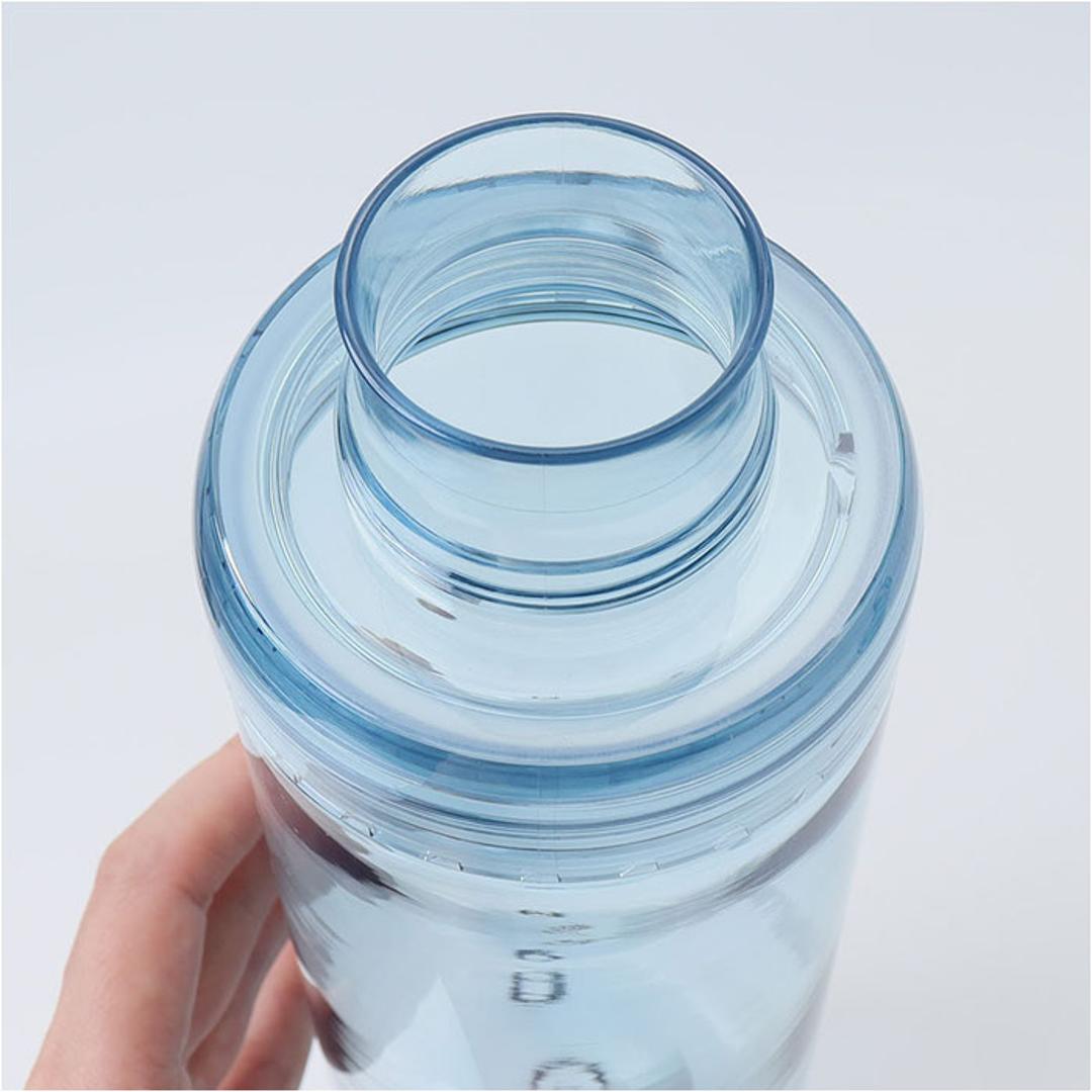 LIPPY ウォーターボトル 1L 通販 日本製 水筒 1000ml 1リットル マグボトル 直飲み水筒 クリアボトル 軽量 軽い 飲み口広い 洗いやすい 広口 手が入る tritan トライタン 通学 通勤 スポーツ ジム ヨガ サウナ 取っ手付き 大人用水筒 ブルー ・