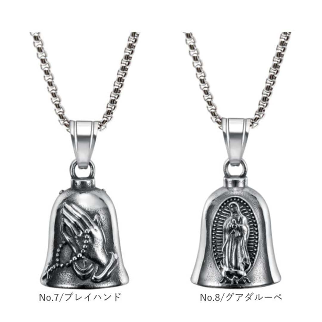 ネックレス ステンレス メンズ 通販 ロングネックレス メンズネックレス ペンダント ベルネックレス ステンレス製 バイカー ファッション アメカジ ラッキーベル ガーディアンベル アクセサリー カジュアル かっこいい 大人 お守り おしゃれ メンズアクセサリー No.1/クロス ・
