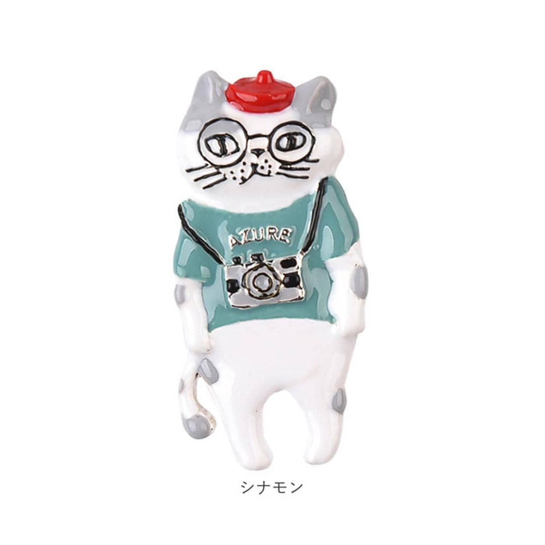 ブローチ 親指サイズ アニマル 通販 バッジ 親指サイズのブローチ アクセサリー ジュエリー 飾り 小さい 小さめ ミニ 動物 コンパクト かわいい 可愛い キャラ ギフト 贈り物 ファッション 雑貨 グッズ おでかけ お出かけ オシャレ おしゃれ ネコザワさん ・