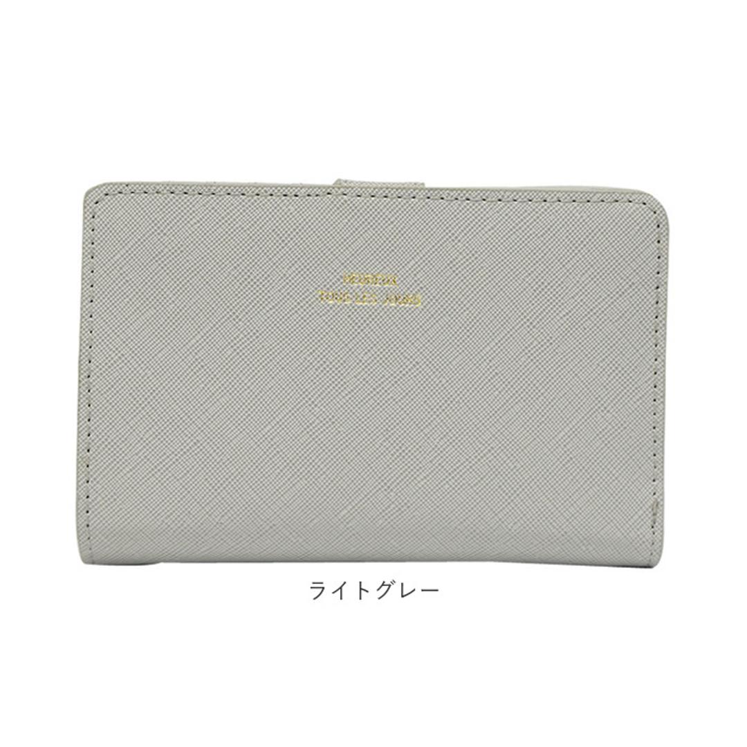財布 レディース 二つ折り 通販 二つ折り財布 2つ折り財布 お財布 折り財布 折りたたみ財布 さいふ サイフ 使いやすい かわいい 女性 女子 女の子 おしゃれ 可愛い シンプル 大容量 CMK-1059 L字ファスナー 小銭入れあり レディース財布 グレーベージュ ・