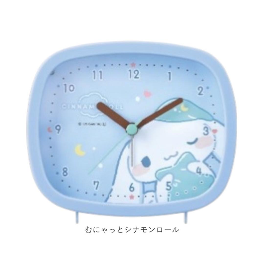 目覚まし時計 子供 キャラクター 通販 置き時計 アナログ 置時計 目覚まし 時計 めざましどけい スクエアライトクロック スクエア型 女の子 女子 ライト付 入学 入園 誕生日 お祝い ギフト 贈り物 キッズ こども 子ども 子供部屋 かわいい インテリア むにゃっとハローキティ ・