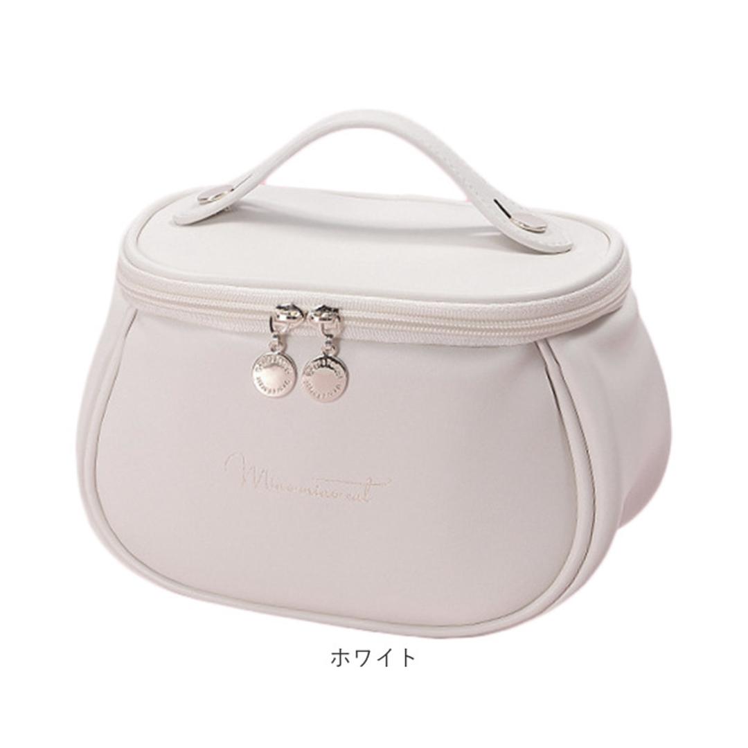 コスメポーチ 自立 持ち手 通販 メイクポーチ 大容量 化粧ポーチ バニティーポーチ トラベルポーチ マルチポーチ 仕切り ポケット レディース 持ち運び 家用 かわいい おしゃれ ブラシ 収納 ころんと コンパクト ダブルファスナー 出張 旅行 温泉 スパ ブラック ・