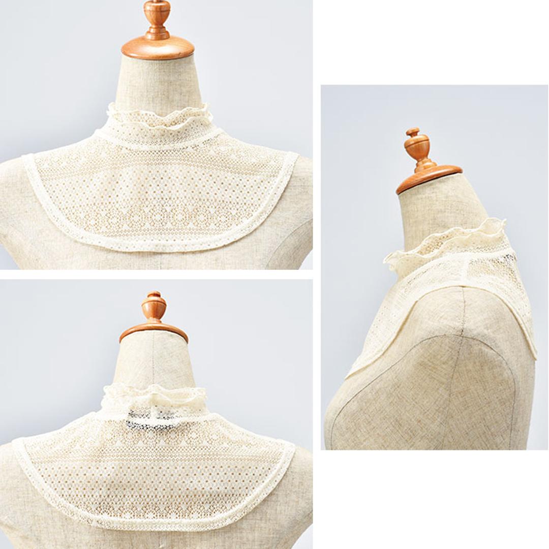 フォーマル ネックカバー 通販 ネック カバー つけ襟 レース 付け襟 ハイネック 付け襟レース つけえり 首元 春夏 首元カバー スタンドカラー ニット プルオーバー ワンピース 重ね着風 レイヤード 大人 可愛い かわいい おしゃれ レディース ブラック ・