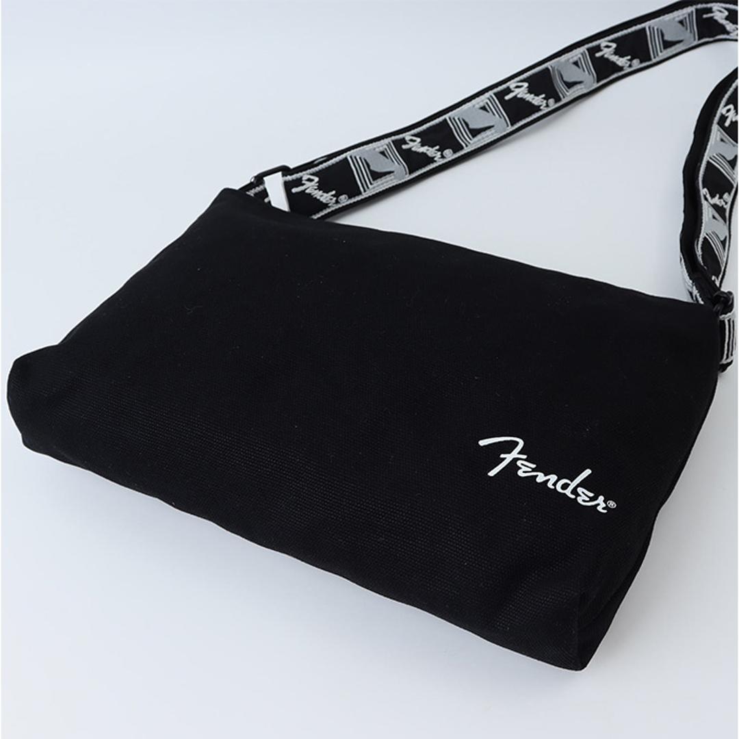 fender フェンダー バッグ 950-6004 通販 ショルダーバッグ ボディバッグ 斜めがけバッグ ミニショルダーバッグ ショルダーバック ボディバック ブランド 布 コットン 帆布 小さめ A5 通学 通勤 旅行 かっこいい 大人 メンズバッグ BLACK ・
