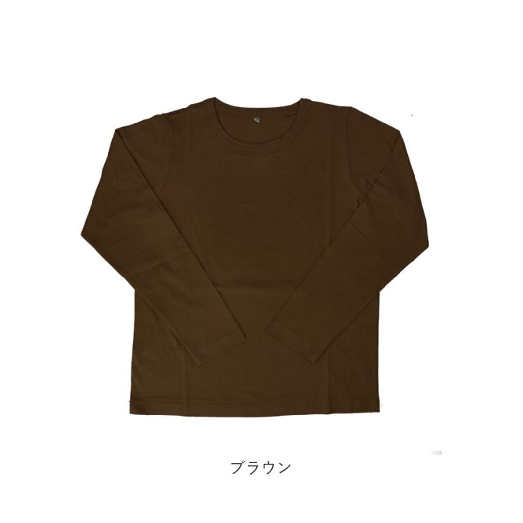 長袖 tシャツ レディース 綿100% 通販 PAGE ONE GCS0756 USAコットン 生地 ロンt インナー 長袖Tシャツ カットソー ロンティー プルオーバー おしゃれ シンプル 無地 トップス ページワン 服 春 秋 冬 かわいい 大人 アイボリー Mサイズ
