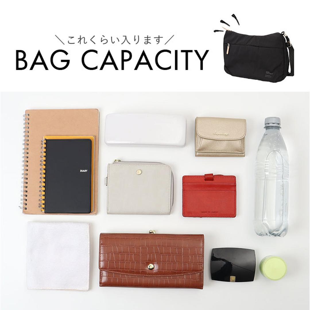 アネロ ショルダーバッグ anello GTM0972 通販 anelloGRANDE アネログランデ ショルダーバック 斜めがけバッグ レディース メンズ 大人 大きめ 大容量 軽量 軽い ナイロン 撥水 ポケットが多い 旅行 SABLE レディースバッグ BK.ブラック ・