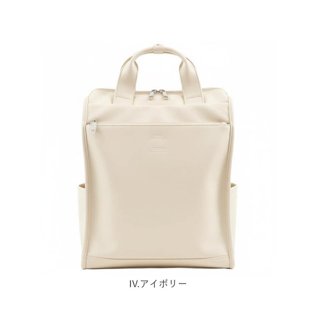 anellogrande リュック GTM1021 アネログランデ 通販 リュックサック デイパック バックパック レディース メンズ 大きめ A4 通勤 通学 旅行 おしゃれ きれいめ シンプル 10ポケット 合成皮革 NEO CABIN レディースバッグ BK.ブラック ・