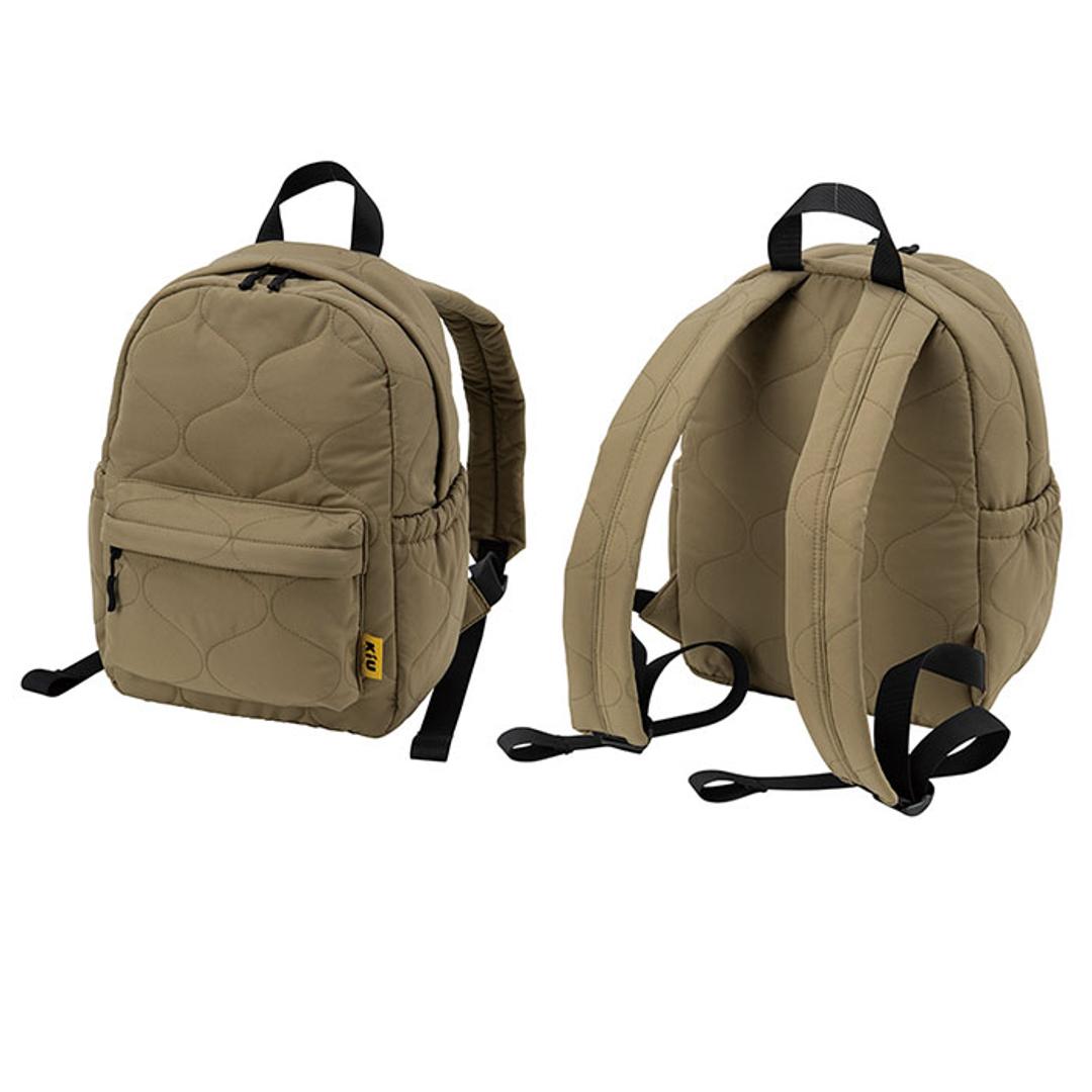 kiu リュック キウ K391 通販 リュックサック ミニリュック デイパック バックパック パデットデイバックパック 小さめ 通学 通勤 旅行 レディース メンズ 軽量 軽い 撥水 キルティング おしゃれ かわいい シンプル 可愛い 男女兼用バッグ ブラック ・