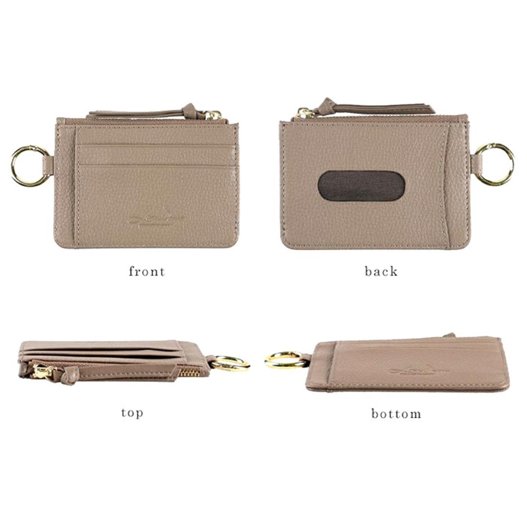 LIZDAYS パスケース コインケース 通販 定期入れ レディース フラグメントケース 本革 小銭入れ カードホルダー カード入れ カードケース ミニ財布 ミニポーチ カラビナ リズデイズ lz-67107 スリム 薄型 通勤 通学 かわいい おしゃれ ブラック ・