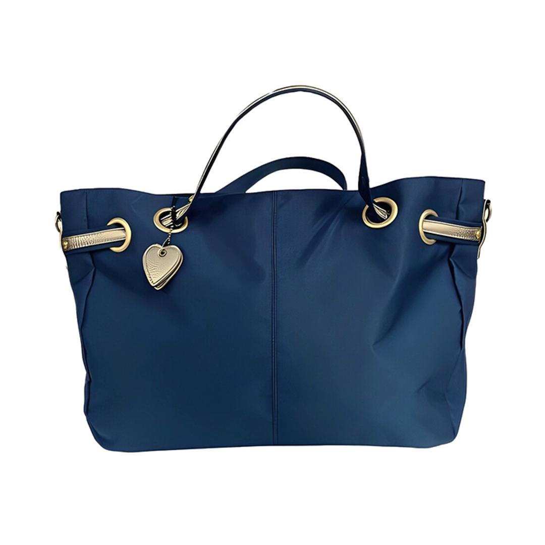 トートバッグ 大容量 肩掛け 通販 トートバック トート 手提げ ワンショルダー ショルダー ななめ掛け 斜めかけ ショルダーバッグ ショルダーベルト付き チャーム付き 大きめ ナイロン Nobile Jwels ノーブルジュエルス 通勤 旅行 ブラック ・