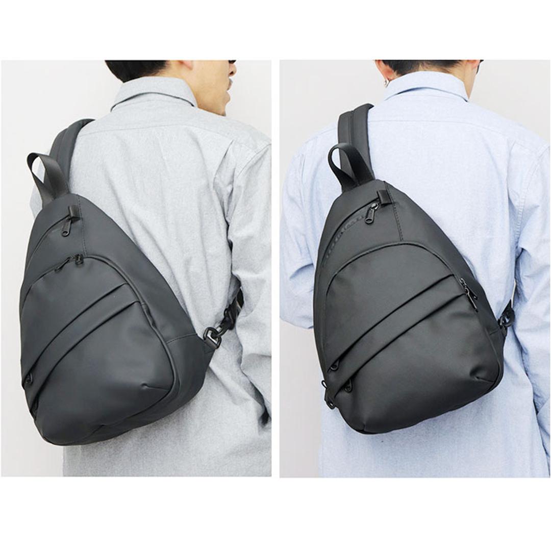 regista レジスタ スリングバッグ 691 通販 スリングバック ワンショルダー ショルダーバッグ ショルダーバック ショルダー 斜めがけ ななめ掛け 肩掛け 鞄 かばん ファスナー ターポリン シンプル 無地 メンズ レディース 男女兼用 ブラック ・