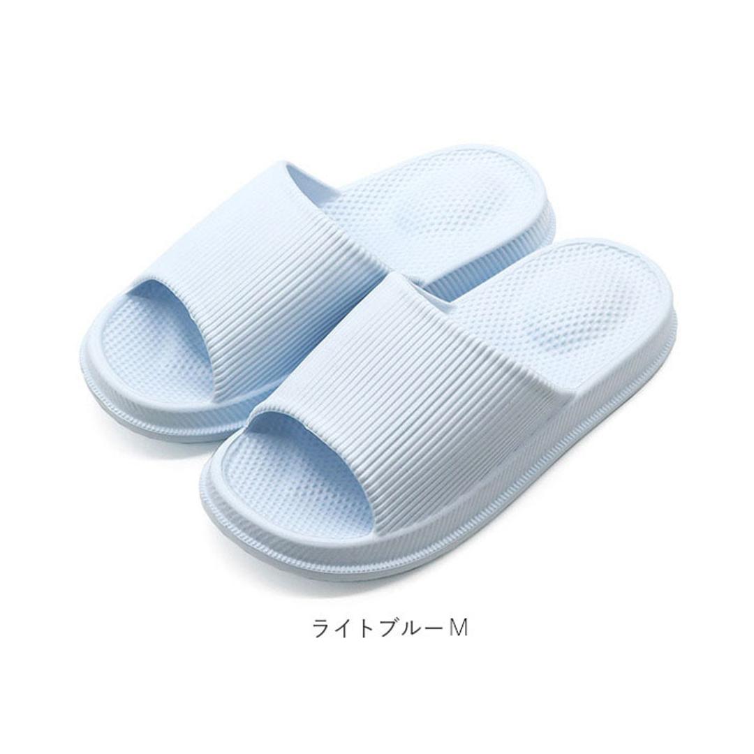 オクムラ スリッパ 通販 サンダル シャワーサンダル バススリッパ ビーチサンダル ベランダサンダル バスサンダル スライドサンダル 水に濡れても滑りにくい 滑りにくい プール ベランダ 旅行 洗える 丸洗い 靴 メンズ靴 ブルー Lサイズ