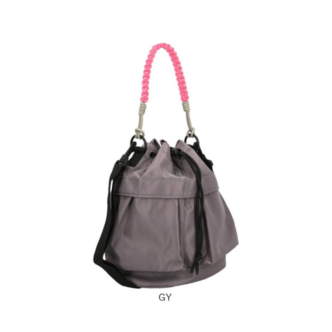 propellerheads 巾着 ショルダー 通販 ショルダーバッグ ショルダーバック 肩掛け ななめ掛け 斜めかけ 巾着バッグ 巾着バック 巾着ショルダー レディ-スバッグ プロペラヘッズ パラコード巾着バッグ パラコード お出かけ 散歩 アウトドア BK ・