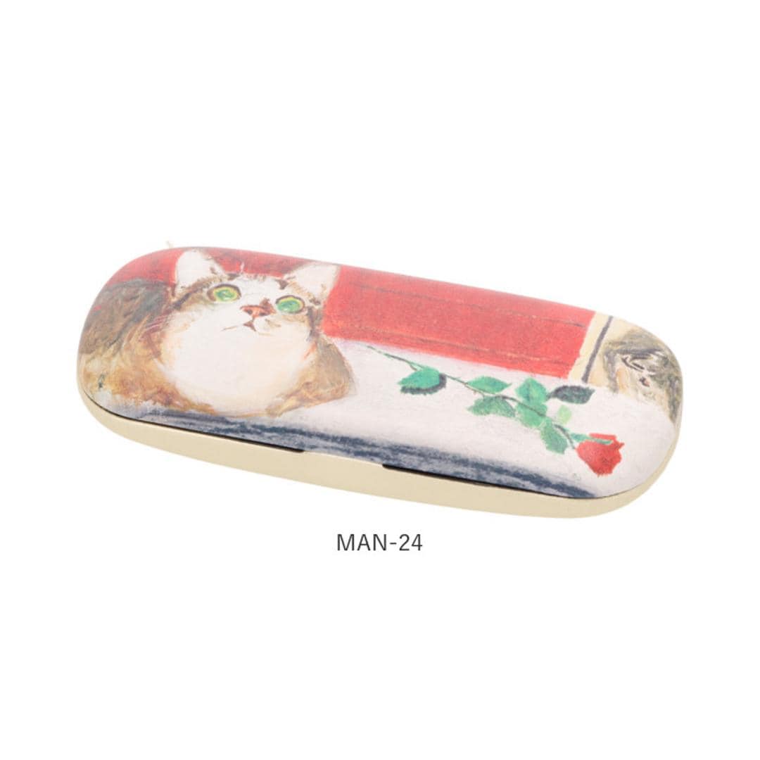 メガネケース おしゃれ 通販 眼鏡ケース めがねケース マンハッタナーズ Manhattaner's セミハード 猫 ねこ ネコ レディース 大人 かわいい 久下貴史 マグネット式 敬老の日 母の日 ギフト 眼鏡小物 小物 雑貨 MAN-22 ・