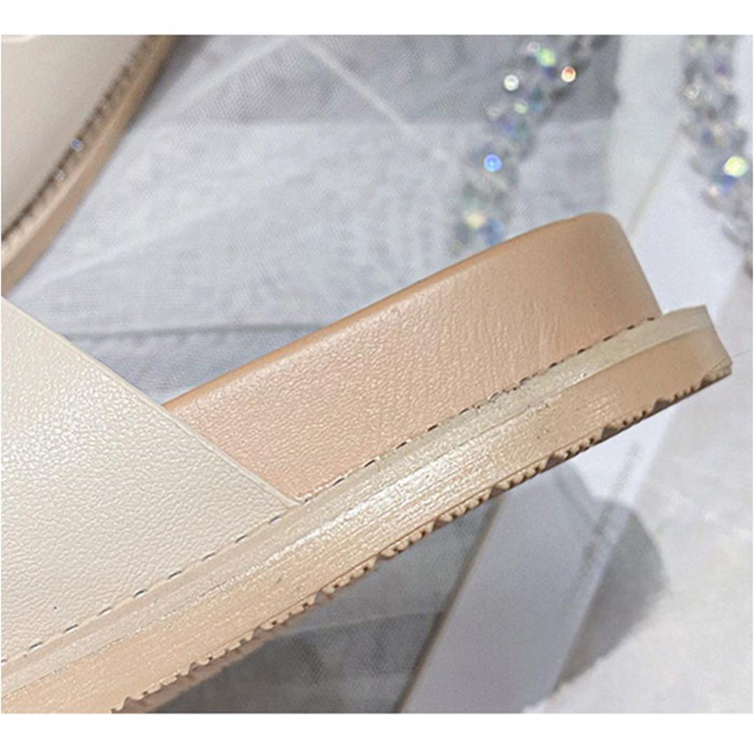 サンダル レディース かわいい 通販 フラットサンダル コンフォートサンダル スリッパ ルームシューズ 室内履き つっかけ ぺたんこ おしゃれ 靴 くつ クツ ビジュー キラキラ シューズ オフィスサンダル きれいめ カジュアル 大人 可愛い 婦人靴 オシャレ ブラック 【即日発送】35(22.5cm)