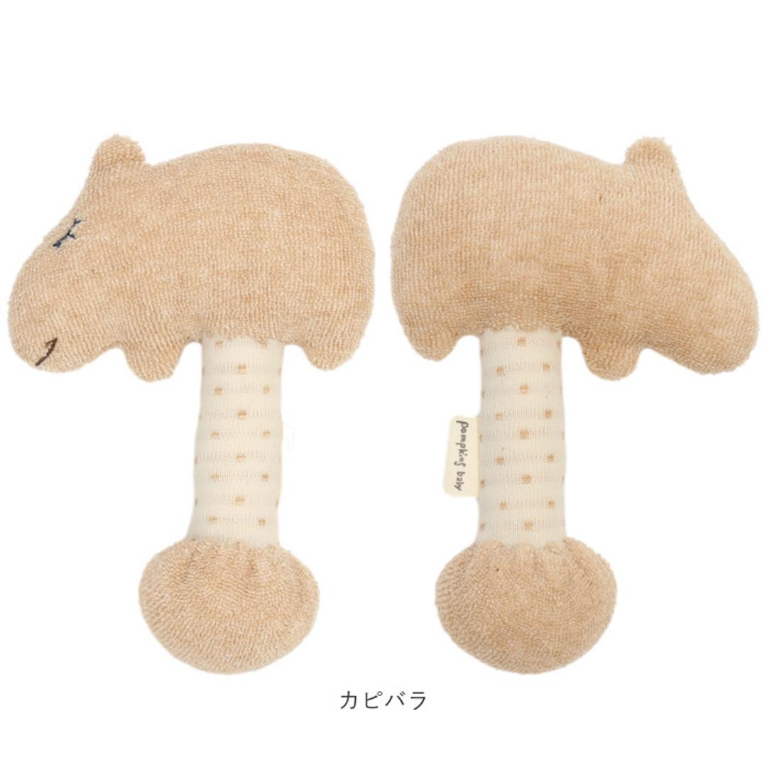 pompkins baby カエル 通販 がらがら ガラガラスティック 鈴入り かえる 蛙 POMPKINS ポプキンズ ハンドメイド オーガニックコットン100% 赤ちゃん 磯企画 ハンドメイド おもちゃ 日本製 出産祝い プレゼント ギフト ベビー用品 ひつじ ・