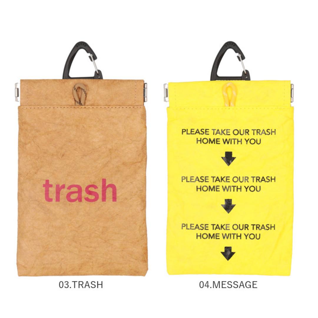 携帯 ゴミ箱 ポーチ 通販 トラッシュポーチ POY ポーイ 携帯用ゴミ箱 ゴミ袋 持ち運び ゴミ入れ ごみ入れ ミニゴミ箱 ミニごみ箱 ミニポーチ マルチケース 小物入れ 紙くず おしゃれ レジャー お出かけ ヘミングス アウトドア 01.GREIGE ・