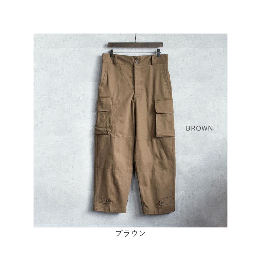 フランス軍 m47 パンツ 復刻版 通販 軍パン カーゴパンツ m-47 後期型 メンズ PP282YN フランス軍タイプ ヘリンボーンツイル ワイドパンツ 軍パンツ ミリタリーパンツ 復刻 長ズボン ズボン ボトムス おしゃれ ミリタリー オシャレ 秋 冬 オリーブ サイズ21(76cm)
